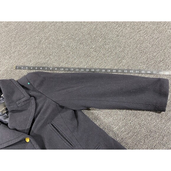Banana Republic Jacket Womens Large Black Wool Blend Pea Coat Double Breasted - Picture 7 of 12